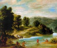 Delacroix, Eugene - The Banks of the River Sebou